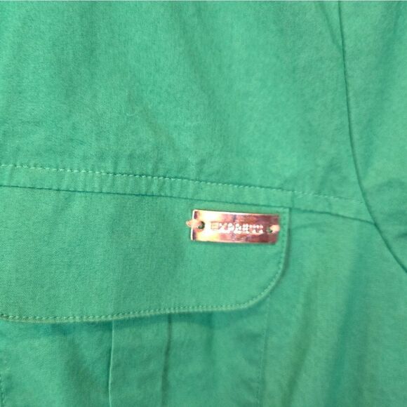 Express Essential Stretch Short Sleeve Button Down Fitted Shirt XSMALL - Picture 6 of 13